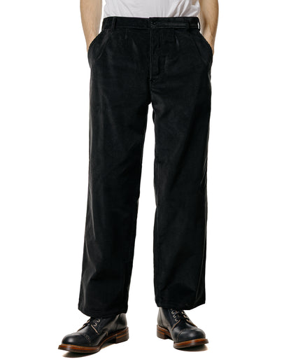 lost & found The Real McCoy's The Real McCoy's MP25105 Double-Pleat Corduroy Trousers Black