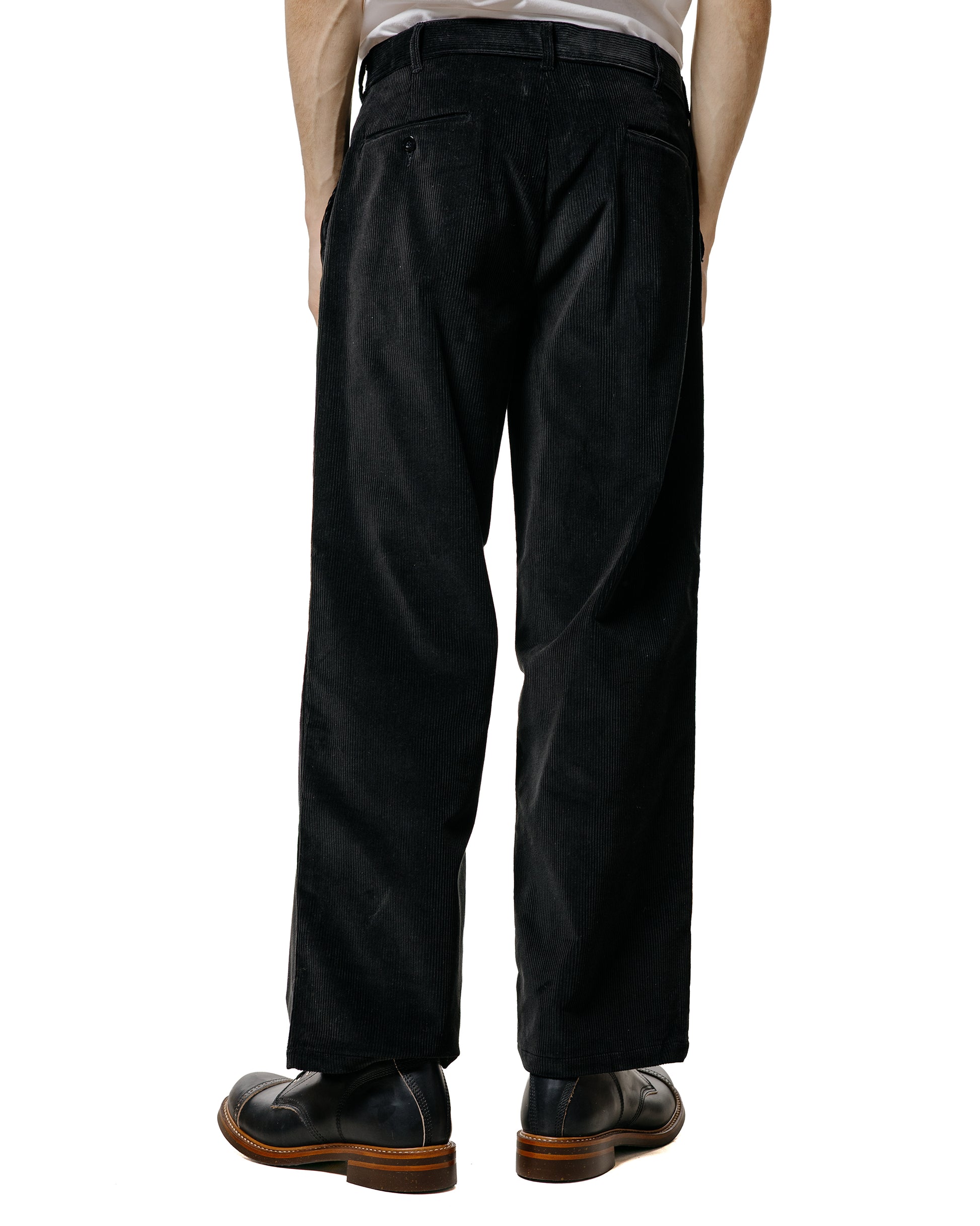 lost & found The Real McCoy's The Real McCoy's MP25105 Double-Pleat Corduroy Trousers Black