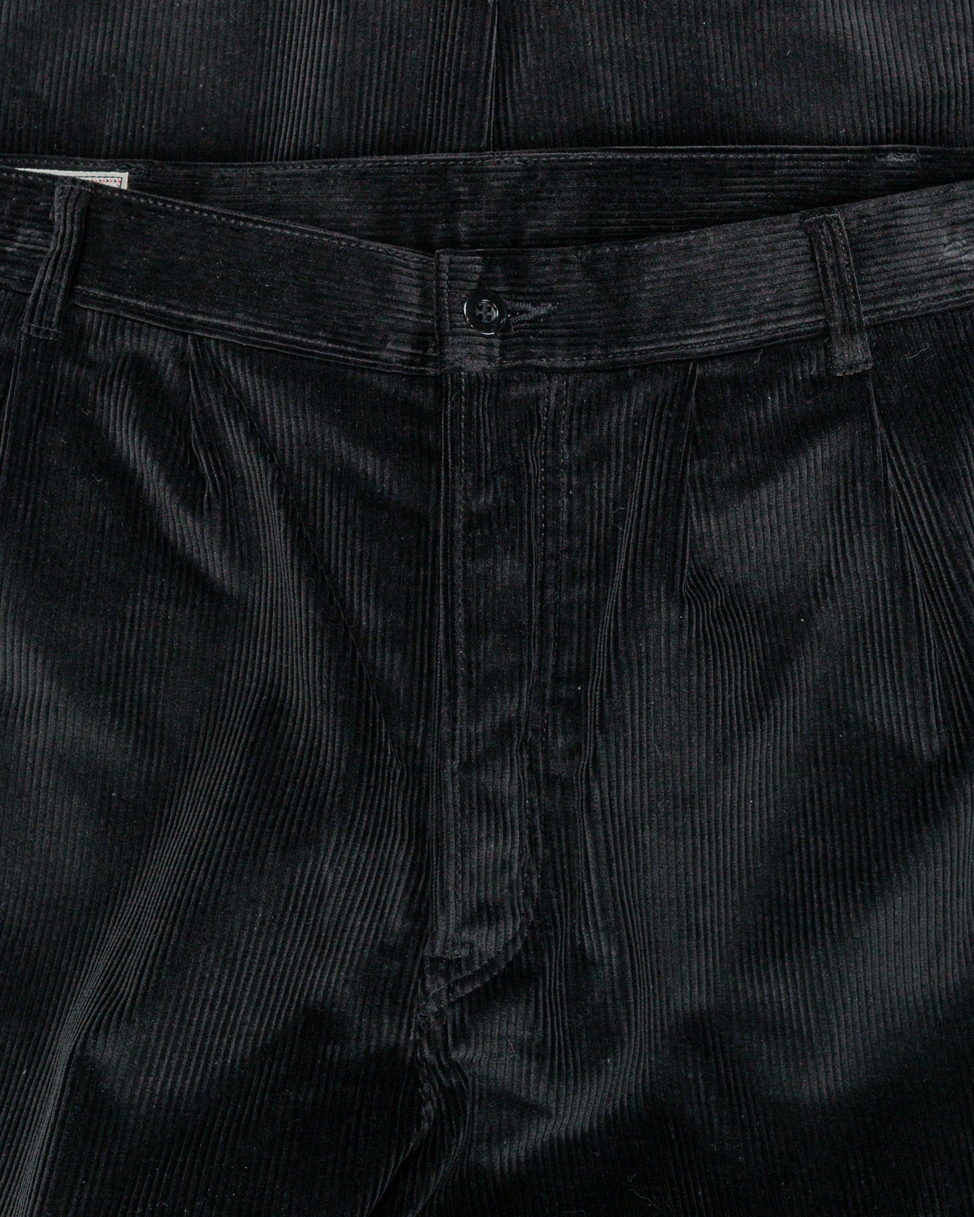 lost & found The Real McCoy's The Real McCoy's MP25105 Double-Pleat Corduroy Trousers Black