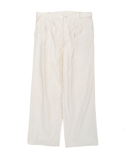 lost & found The Real McCoy's The Real McCoy's MP25105 Double-Pleat Corduroy Trousers White