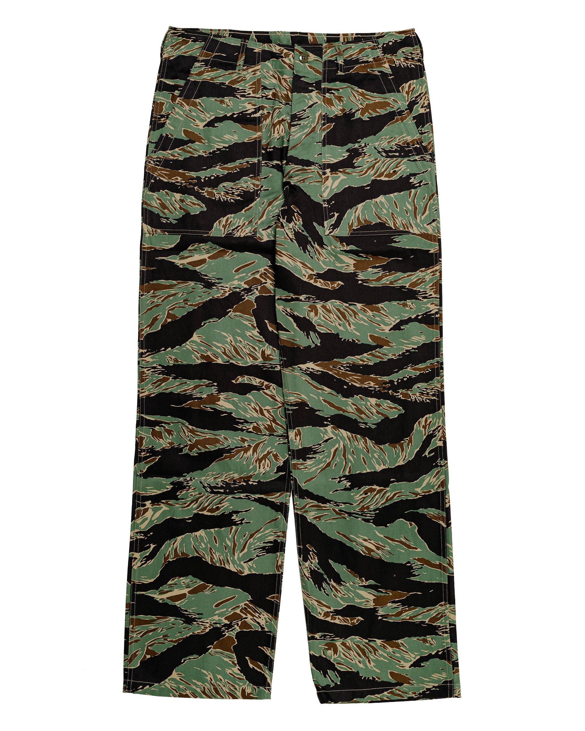The Real McCoy's MP26003 Tiger Camouflage Civilian Trousers  John Wayne Green