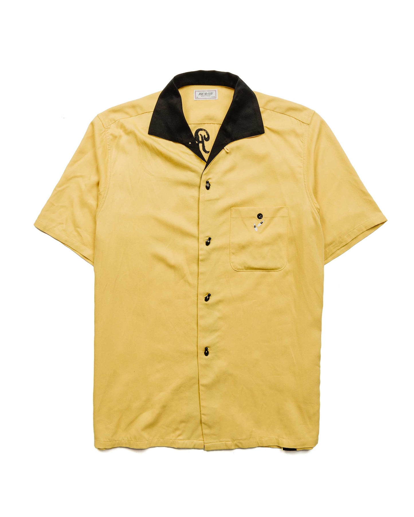 lost & found The Real McCoy's The Real McCoy's MS22002 Rayon Bowling Shirt / Jolly Roger Yellow