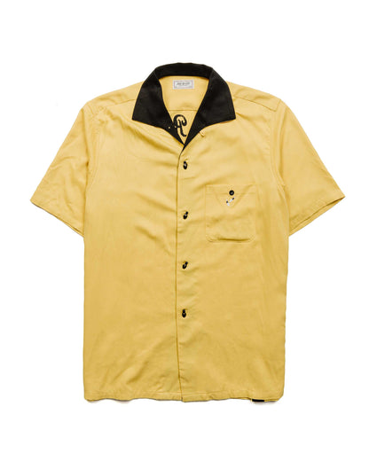 lost & found The Real McCoy's The Real McCoy's MS22002 Rayon Bowling Shirt / Jolly Roger Yellow