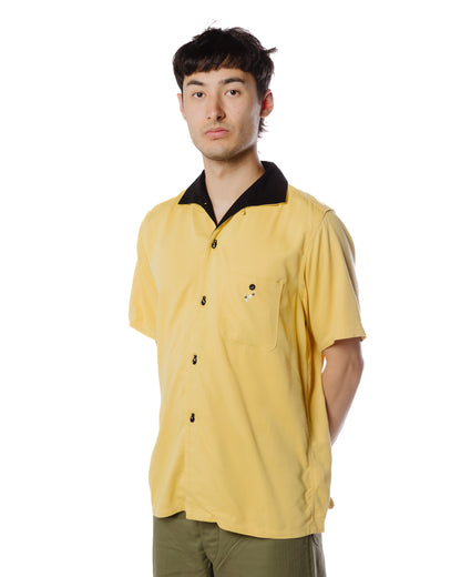 lost & found The Real McCoy's The Real McCoy's MS22002 Rayon Bowling Shirt / Jolly Roger Yellow