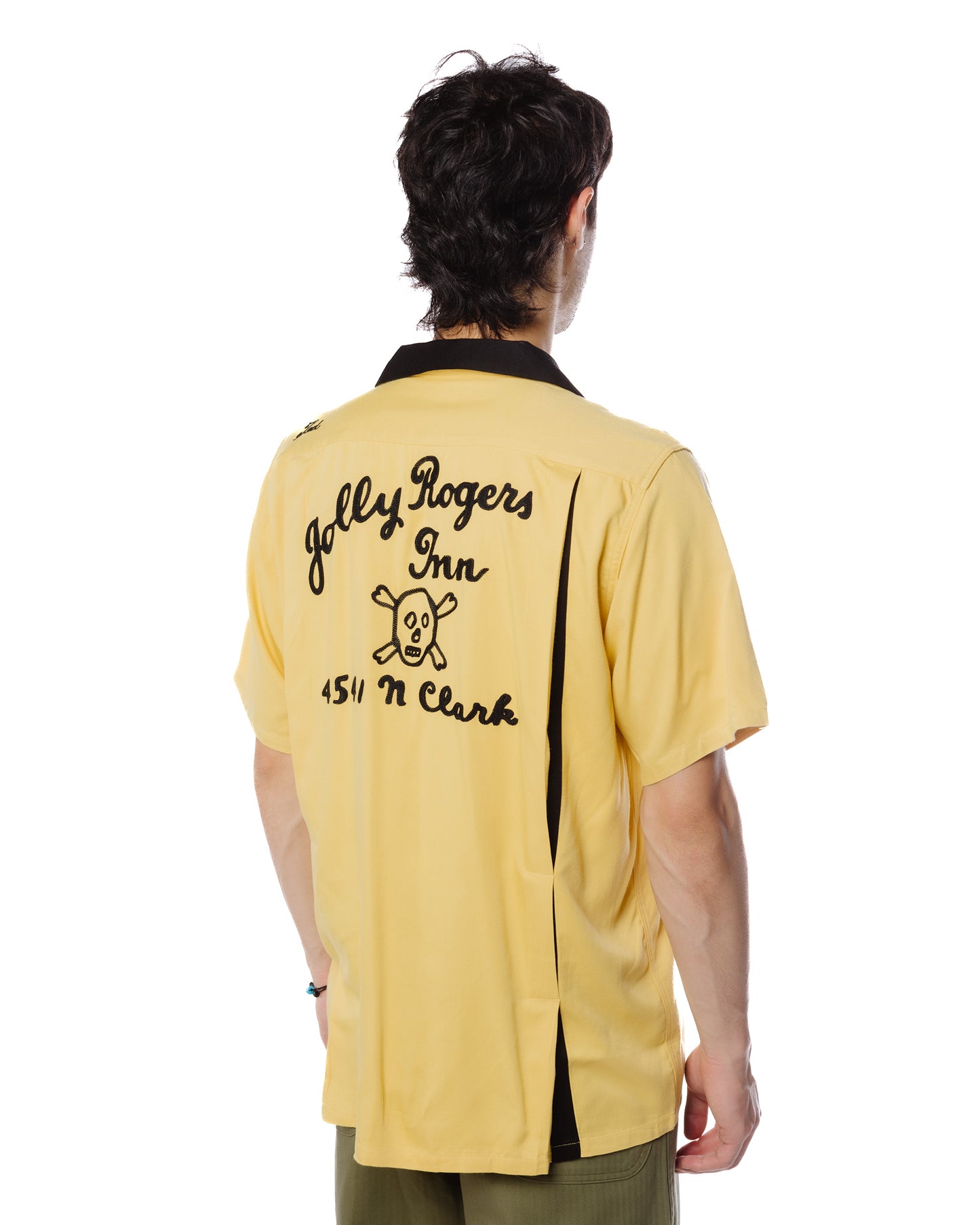 lost & found The Real McCoy's The Real McCoy's MS22002 Rayon Bowling Shirt / Jolly Roger Yellow