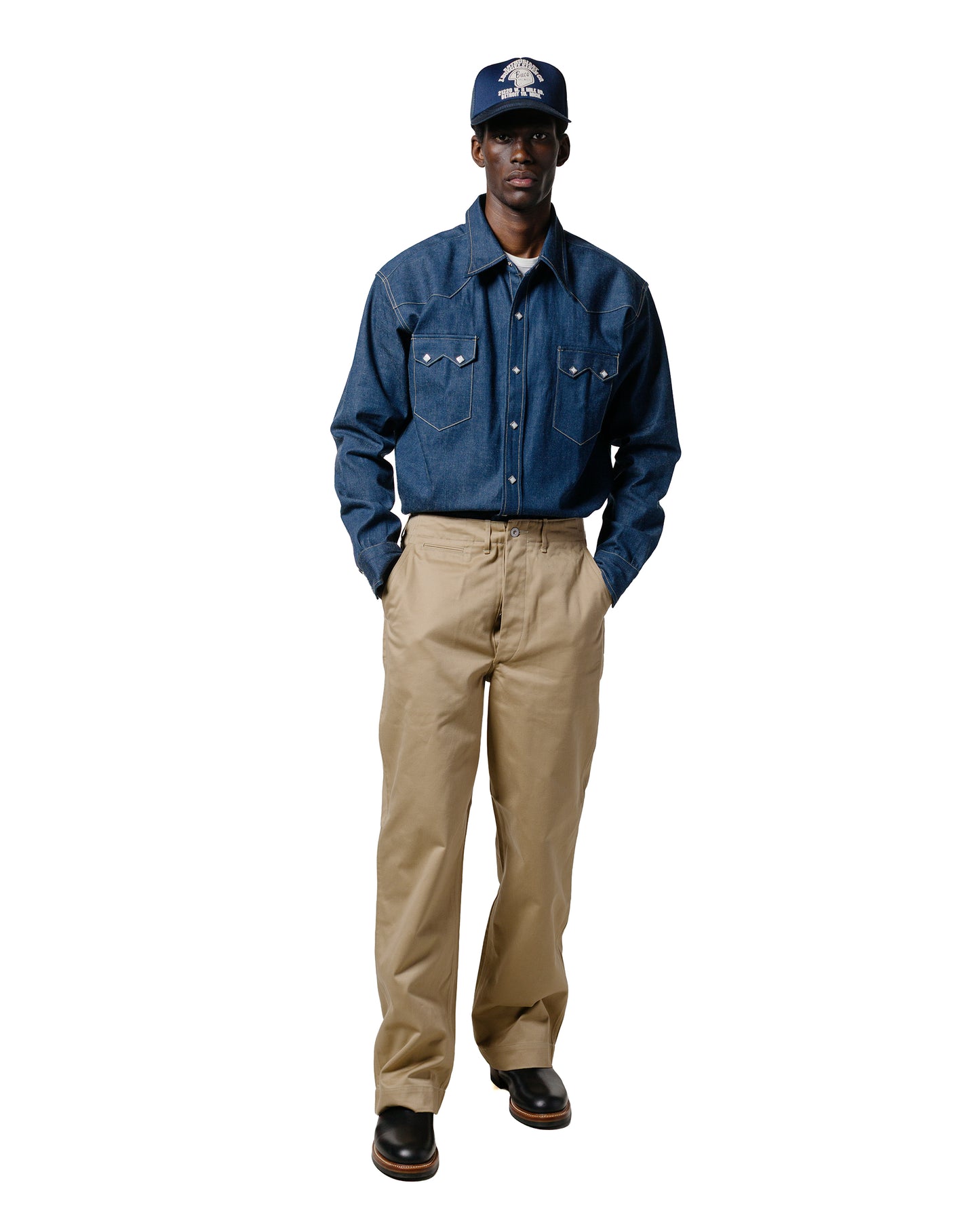lost & found The Real McCoy's The Real McCoy's MS22003 Denim Western Shirt / Sawtooth Indigo