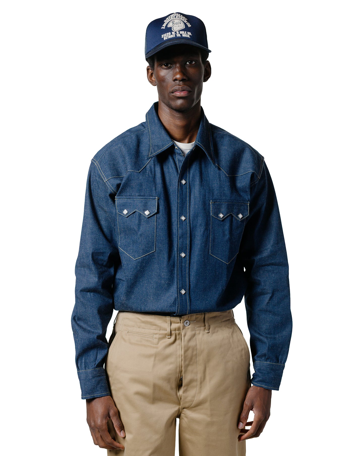 lost & found The Real McCoy's The Real McCoy's MS22003 Denim Western Shirt / Sawtooth Indigo