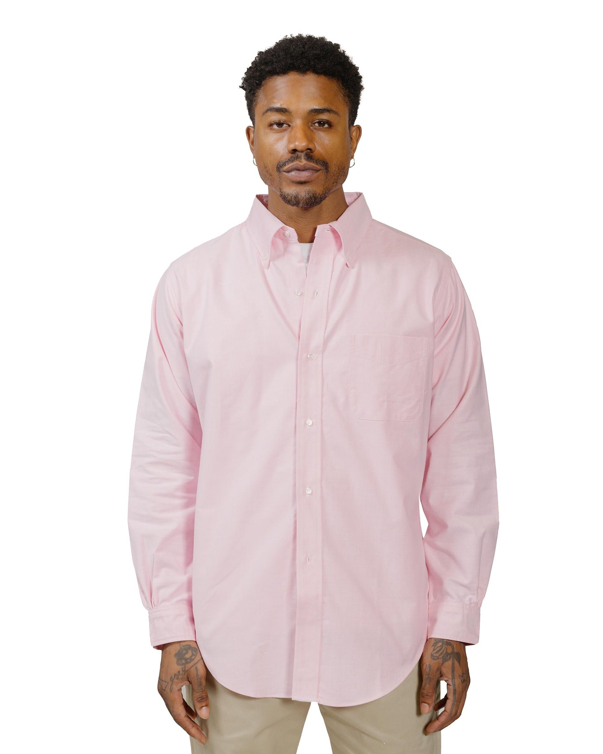 lost & found The Real McCoy's The Real McCoy's MS22008 Joe McCoy Button Down Shirt Pink
