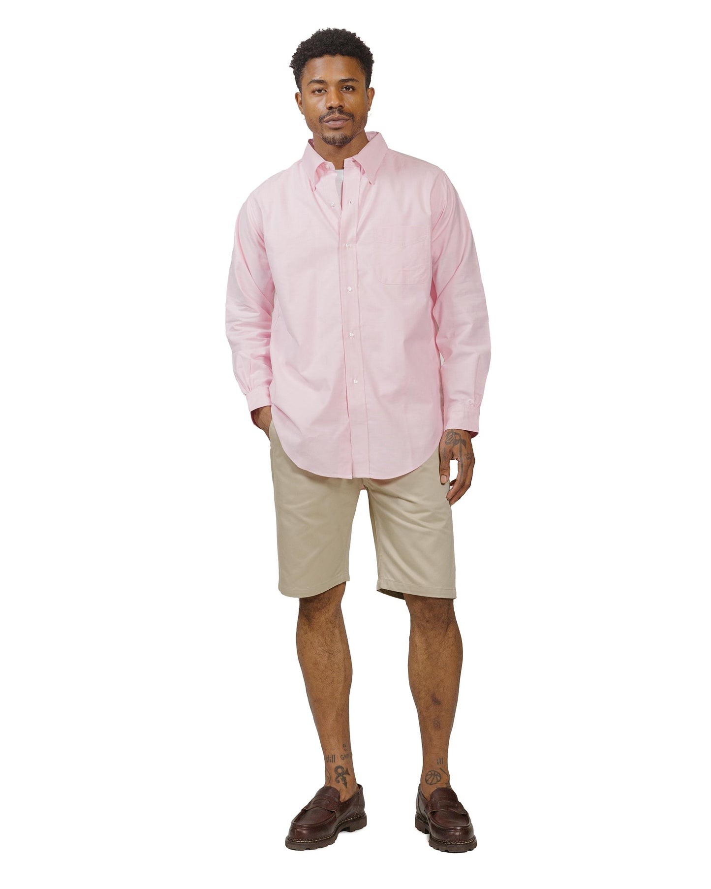 lost & found The Real McCoy's The Real McCoy's MS22008 Joe McCoy Button Down Shirt Pink