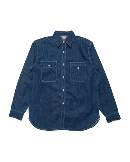 lost & found The Real McCoy's The Real McCoy's MS22103 8HU Denim Serviceman Shirt Indigo