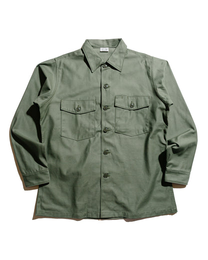lost & found The Real McCoy's The Real McCoy's MS23101 Shirt, Man's, Cotton Sateen, OG-107 Olive