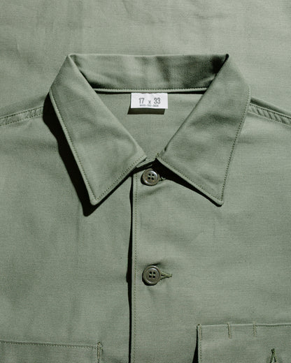 lost & found The Real McCoy's The Real McCoy's MS23101 Shirt, Man's, Cotton Sateen, OG-107 Olive