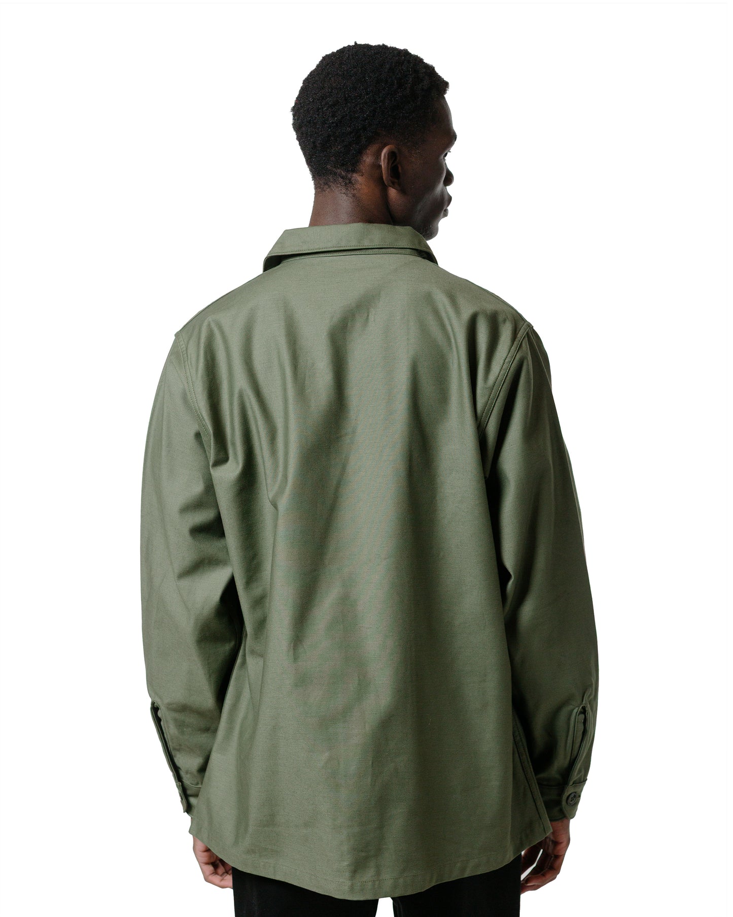 lost & found The Real McCoy's The Real McCoy's MS23101 Shirt, Man's, Cotton Sateen, OG-107 Olive