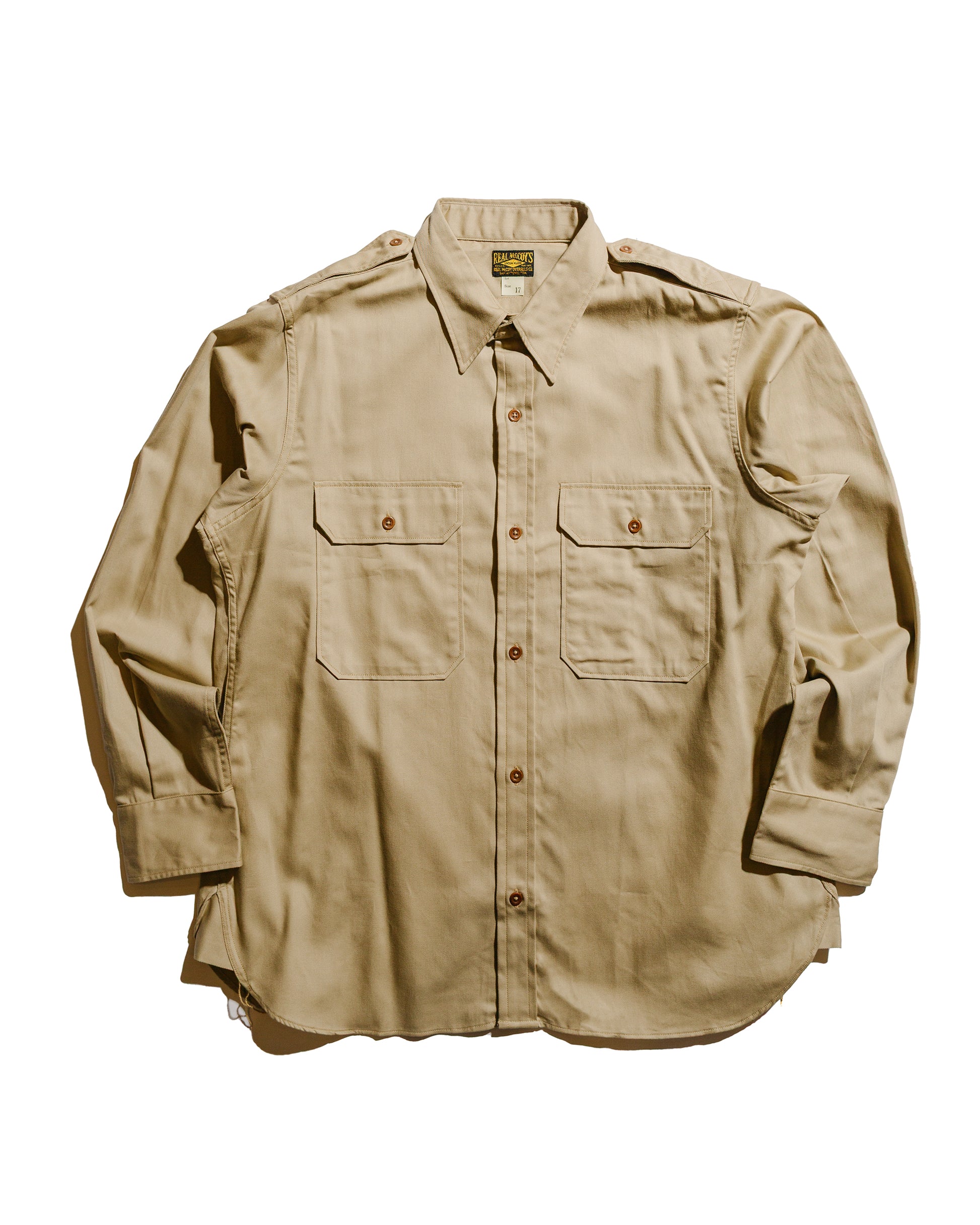 lost & found The Real McCoy's The Real McCoy's MS24001 Khaki Shirt L/S (Modify) Khaki