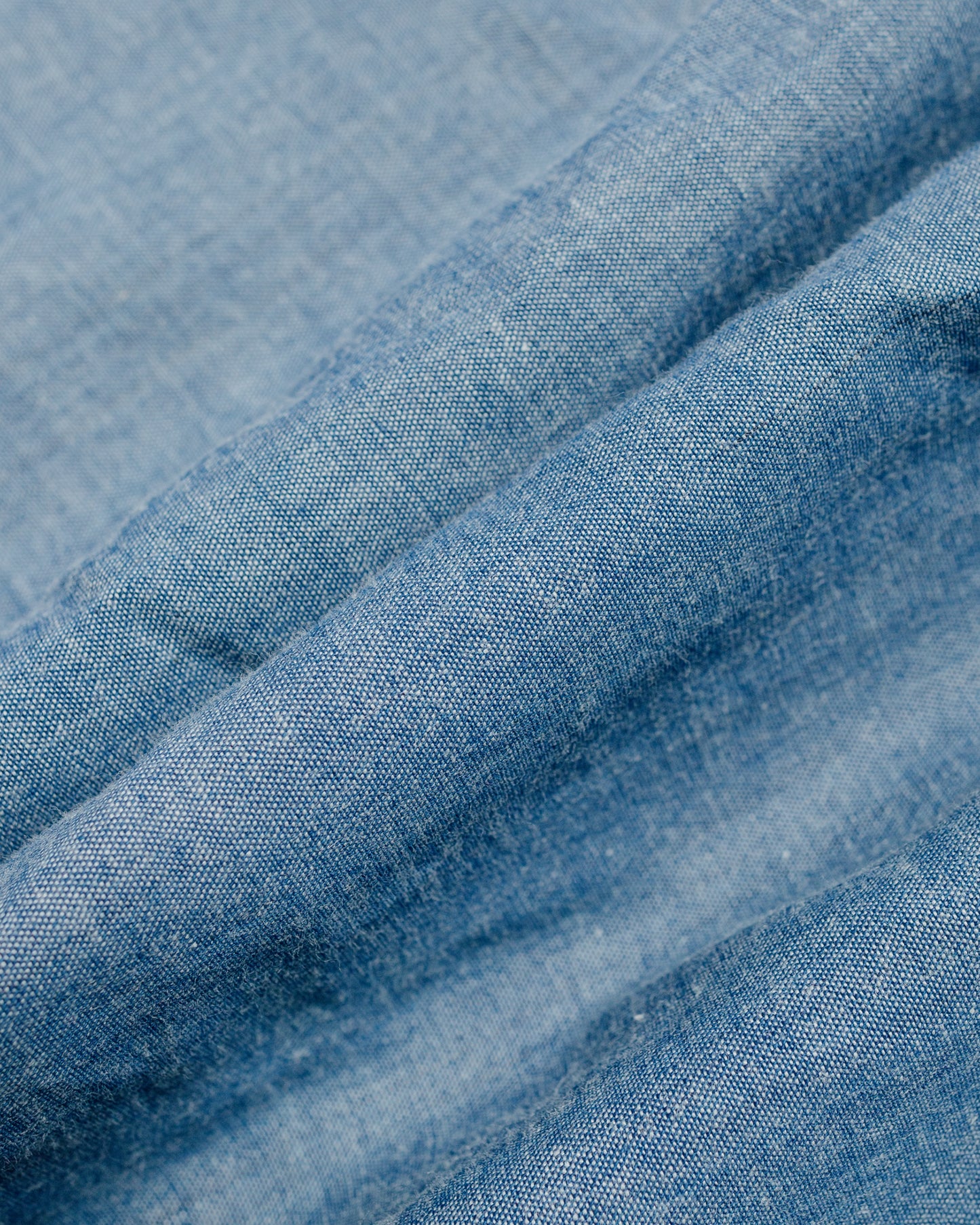 lost & found The Real McCoy's The Real McCoy's MS24004 8HU Chambray Serviceman Shirt Light Blue