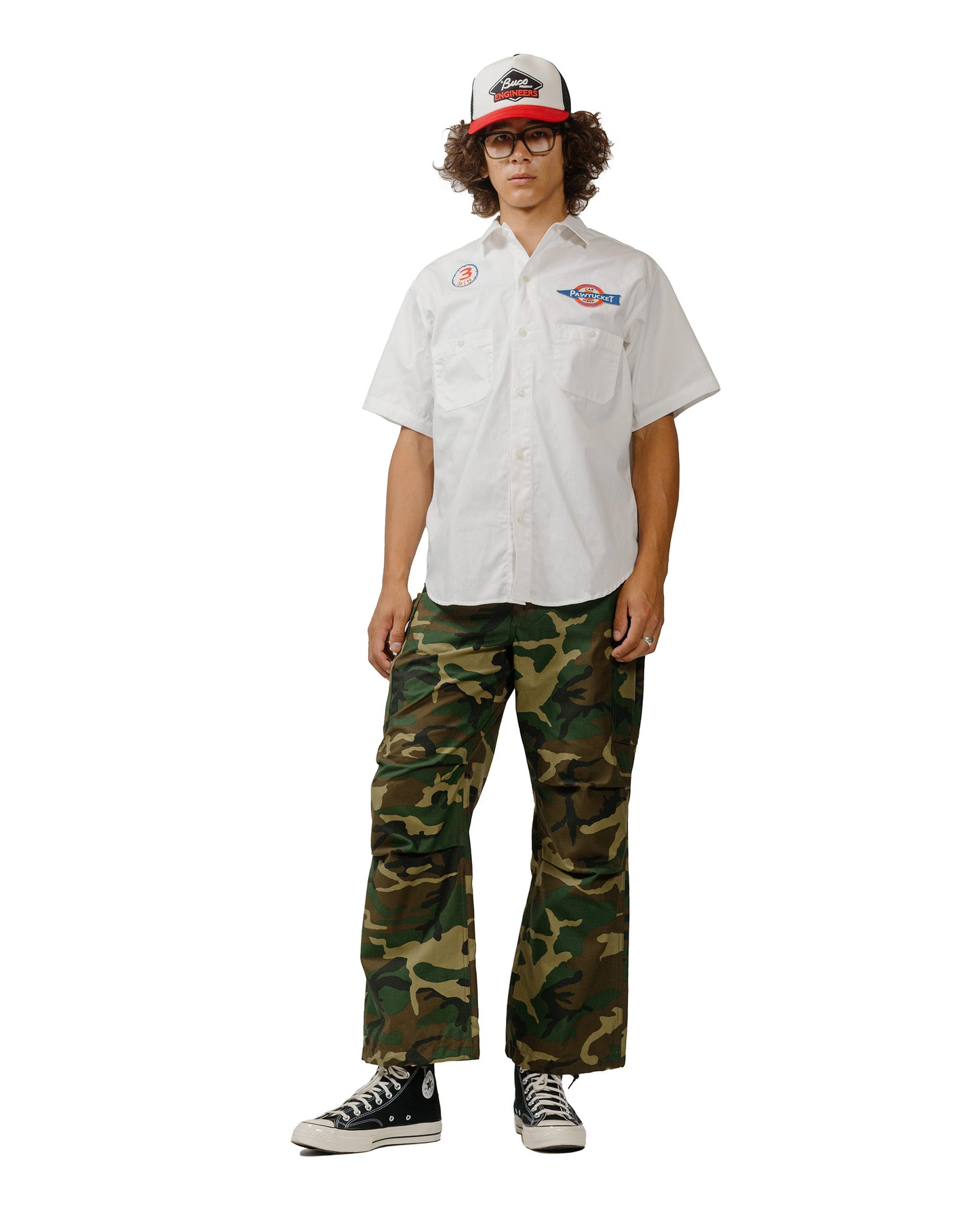 lost & found The Real McCoy's The Real McCoy's MS24005 Cotton Serviceman Shirt / Pawtucket White