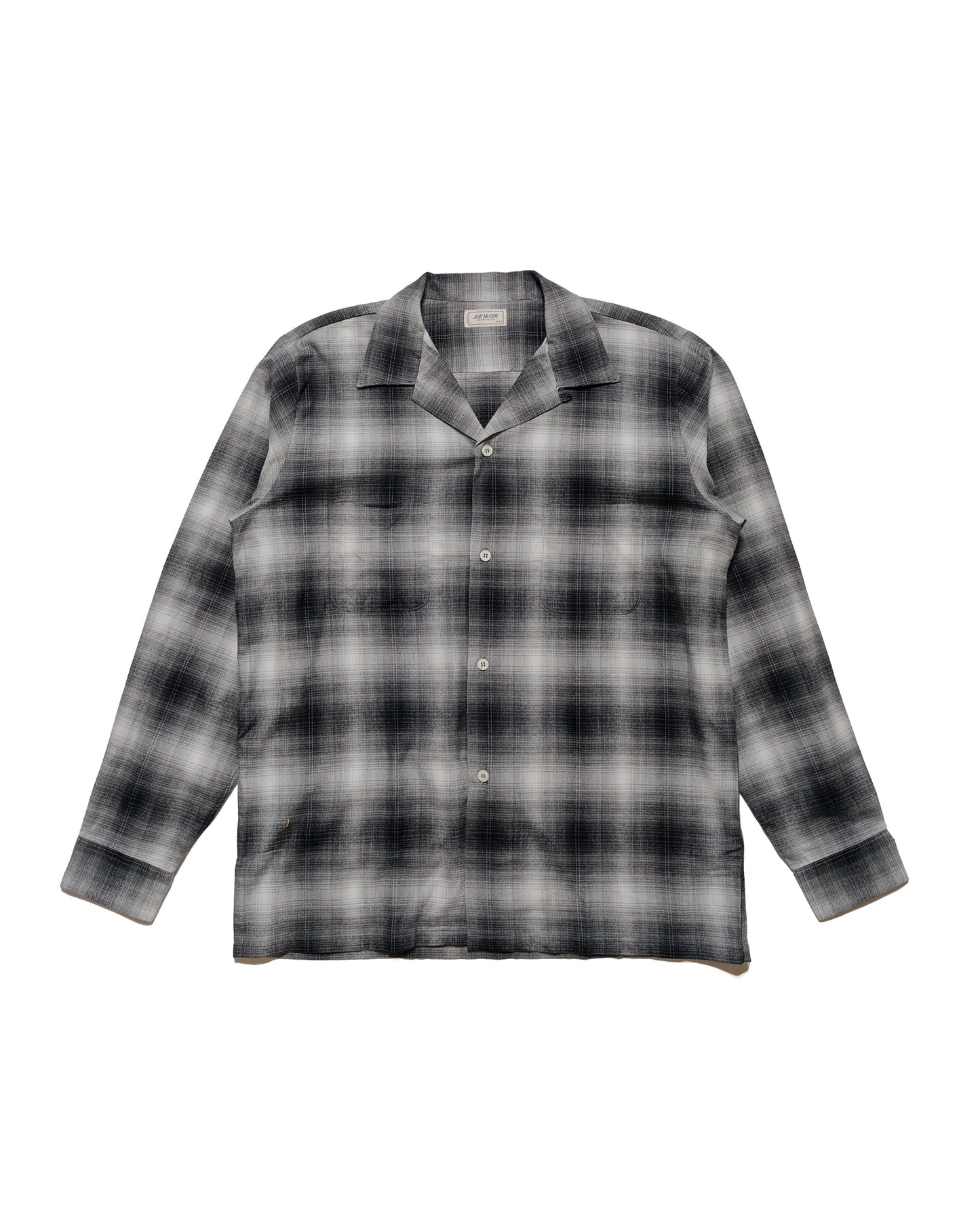 lost & found The Real McCoy's The Real McCoy's MS24006 Ombre Cotton Rayon Open Collar Shirt Gray