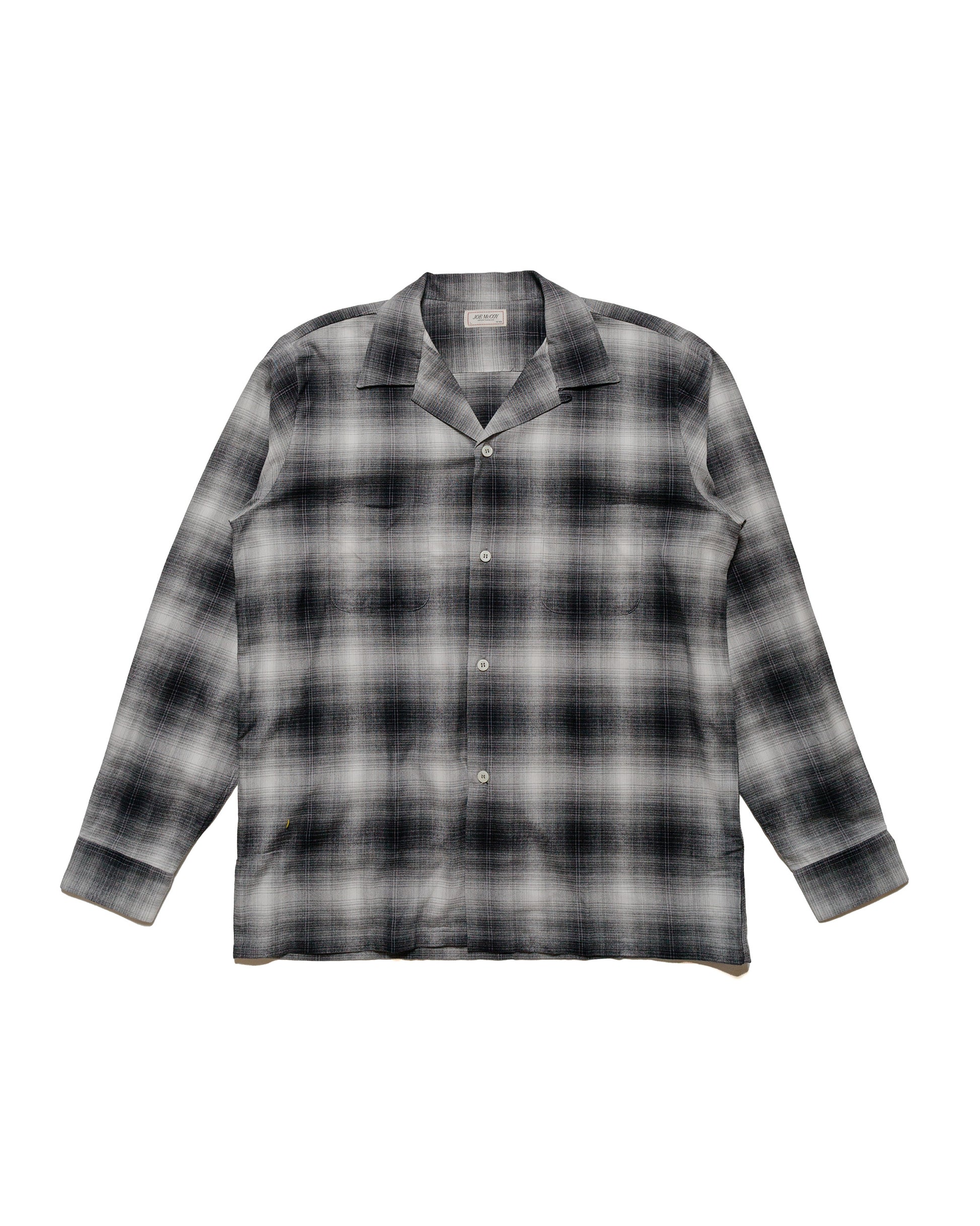 lost & found The Real McCoy's The Real McCoy's MS24006 Ombre Cotton Rayon Open Collar Shirt Gray