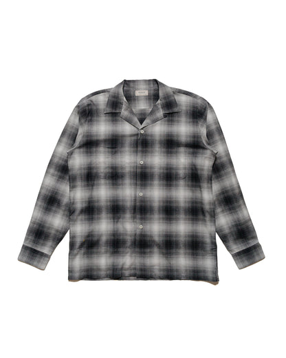 lost & found The Real McCoy's The Real McCoy's MS24006 Ombre Cotton Rayon Open Collar Shirt Gray