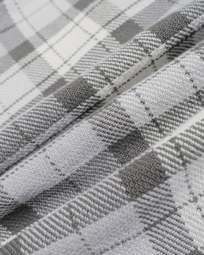 lost & found The Real McCoy's The Real McCoy's MS24007 8HU Block Check Summer Flannel Shirt Snow Gray