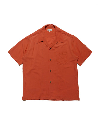 lost & found The Real McCoy's The Real McCoy's MS24008 Silk Rayon Open Collar Shirt Orange