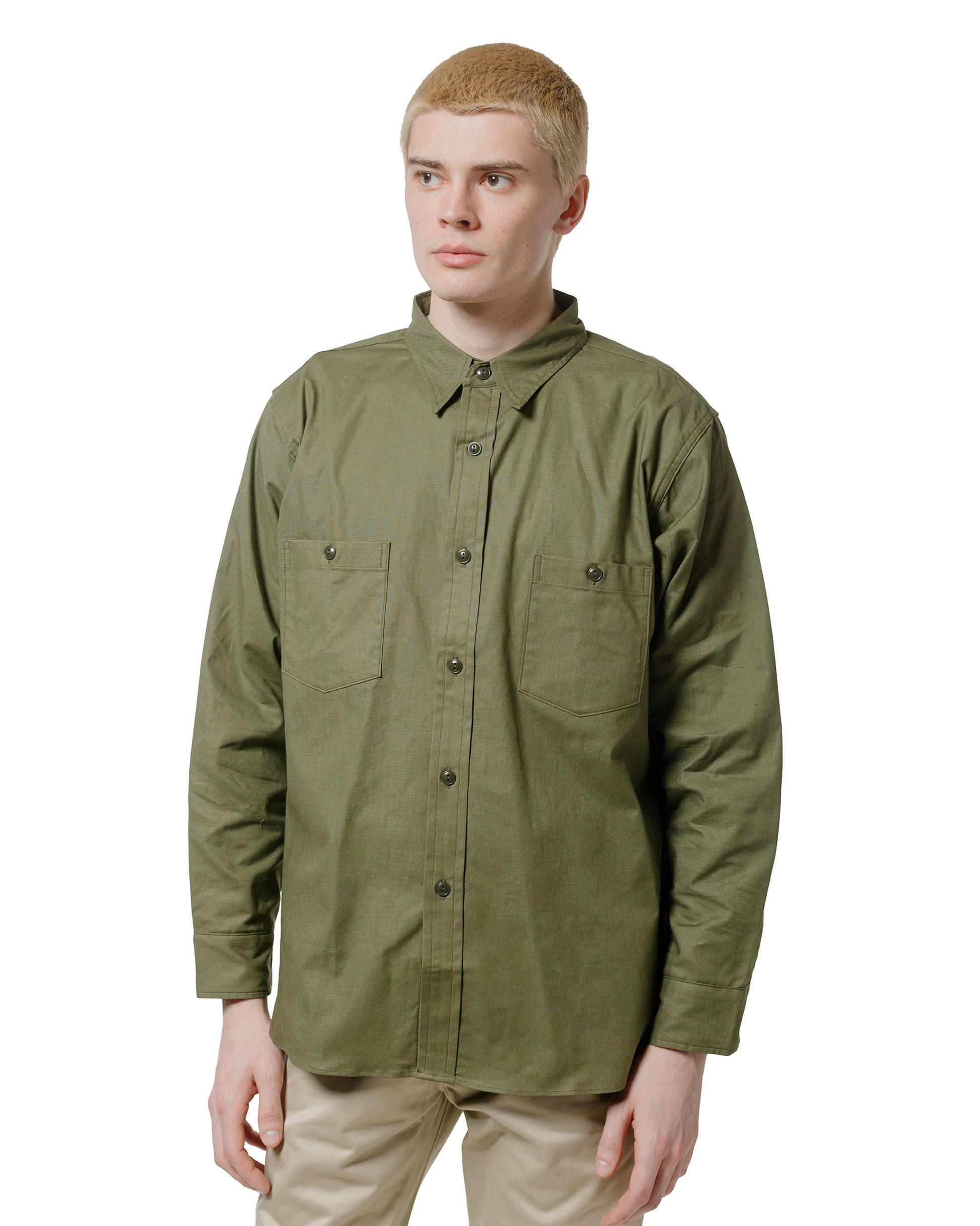 lost & found The Real McCoy's The Real McCoy's MS24101 N-3 Shirt L/S (Modify) Olive