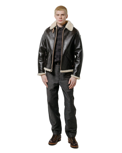 lost & found The Real McCoy's The Real McCoy's MS24102 8HU Twisted-Yarn Buffalo Check Flannel Shirt Black/Charcoal