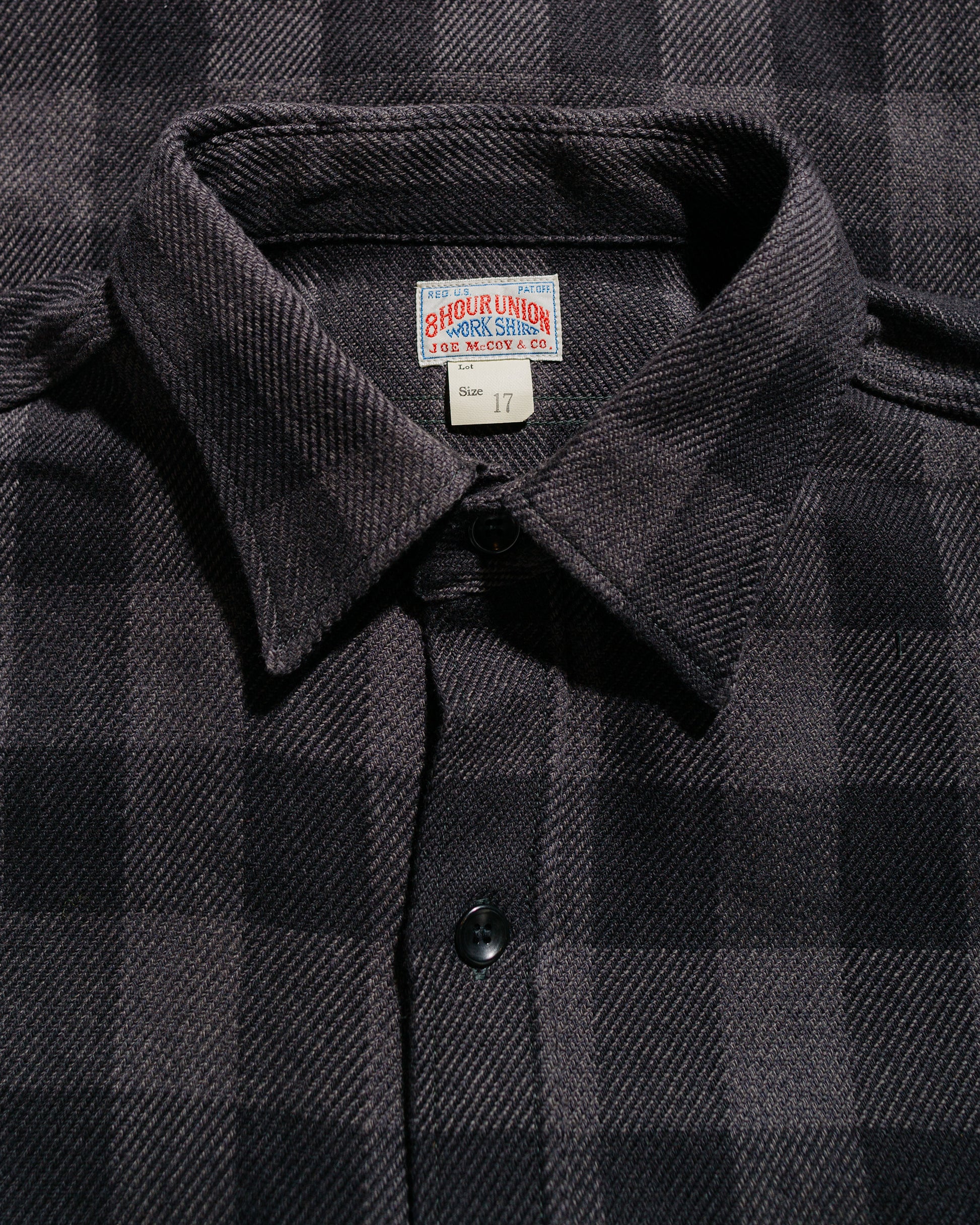 lost & found The Real McCoy's The Real McCoy's MS24102 8HU Twisted-Yarn Buffalo Check Flannel Shirt Black/Charcoal