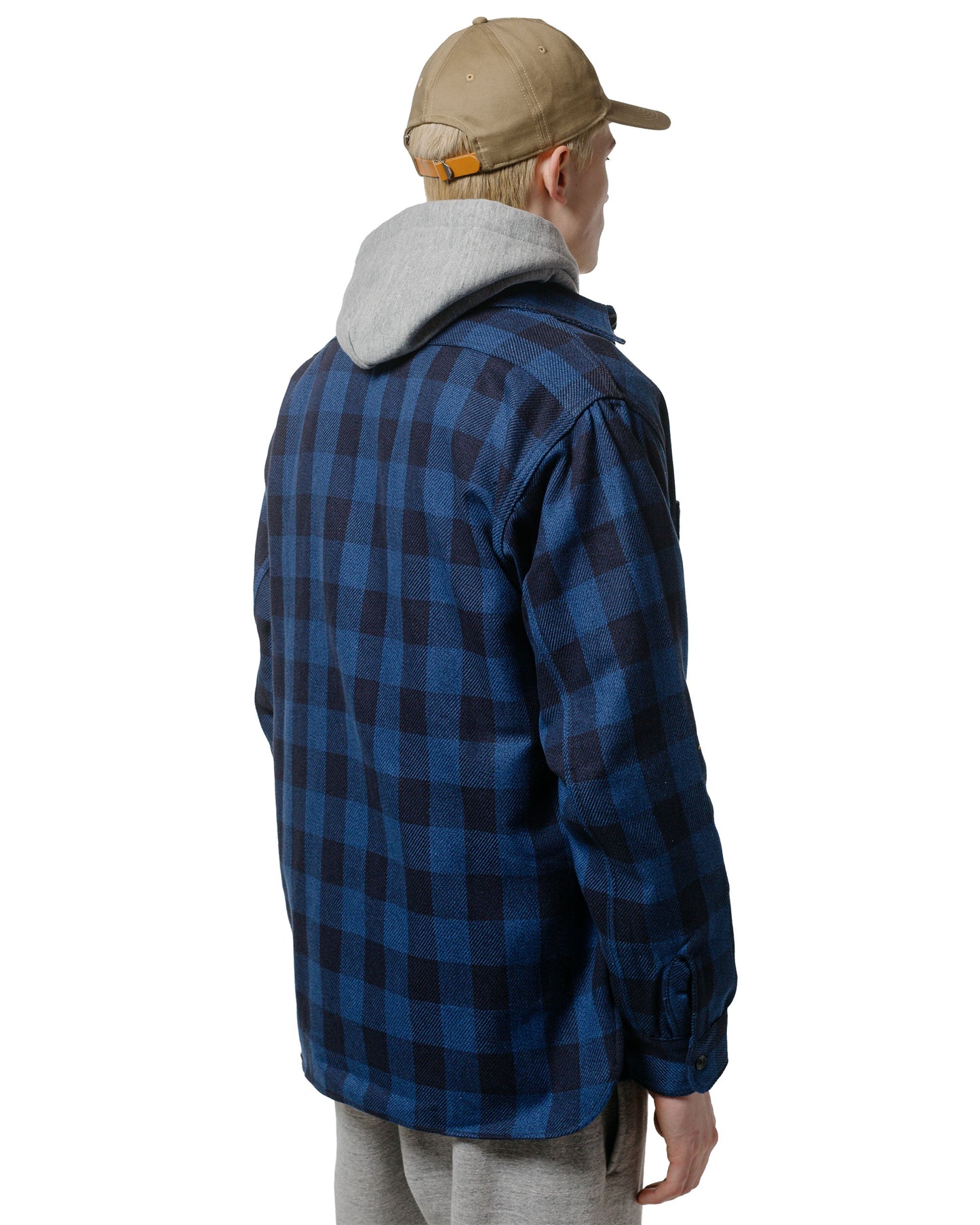 lost & found The Real McCoy's The Real McCoy's MS24102 8HU Twisted-Yarn Buffalo Check Flannel Shirt Blue/Black