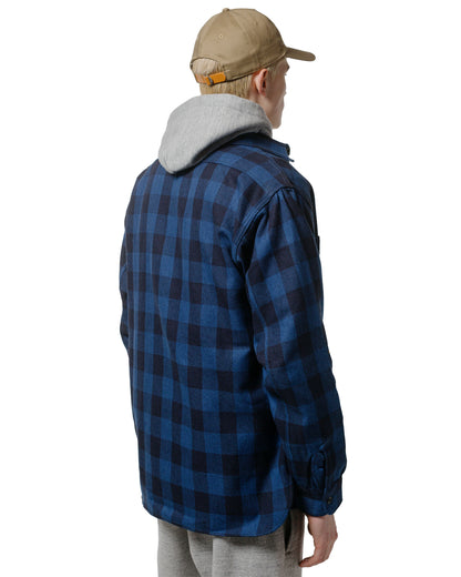 lost & found The Real McCoy's The Real McCoy's MS24102 8HU Twisted-Yarn Buffalo Check Flannel Shirt Blue/Black