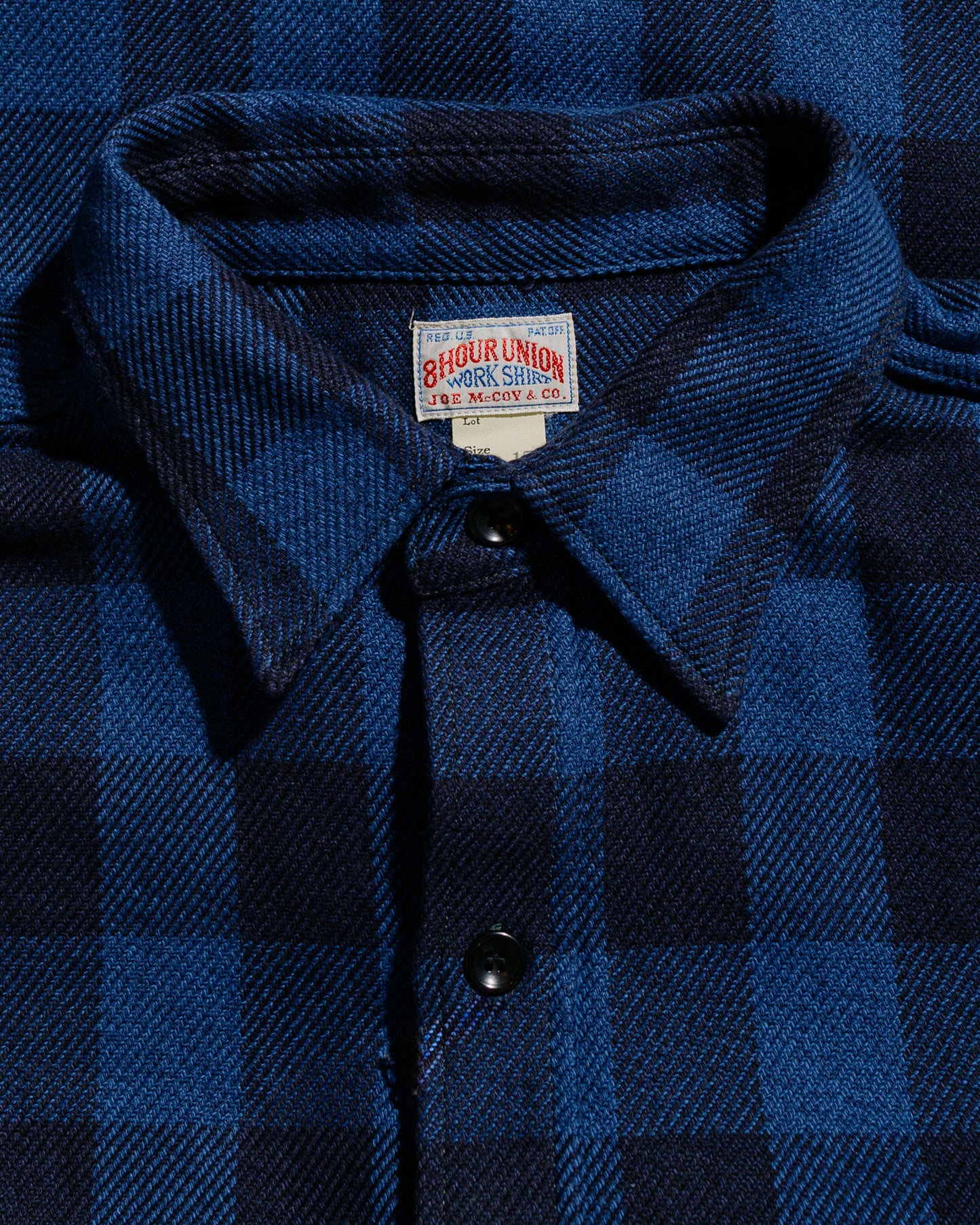 lost & found The Real McCoy's The Real McCoy's MS24102 8HU Twisted-Yarn Buffalo Check Flannel Shirt Blue/Black