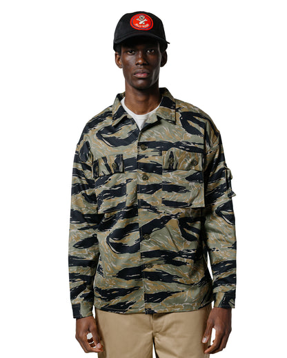 lost & found The Real McCoy's The Real McCoy's MS25001 Tiger Camouflage Shirt / Tadpole Green