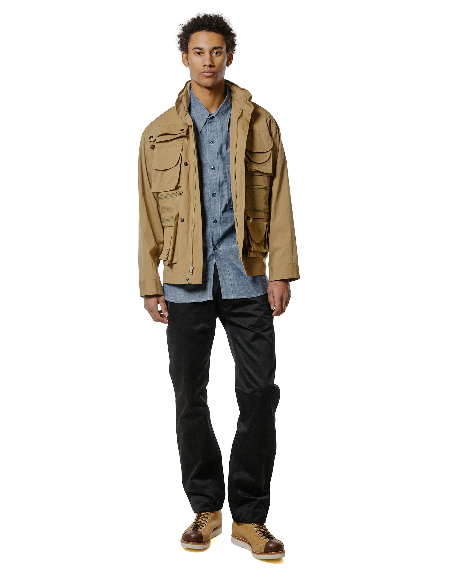 lost & found The Real McCoy's The Real McCoy's MS25005 U.S. Navy Chambray Shirt S/S (Modify) Light Blue