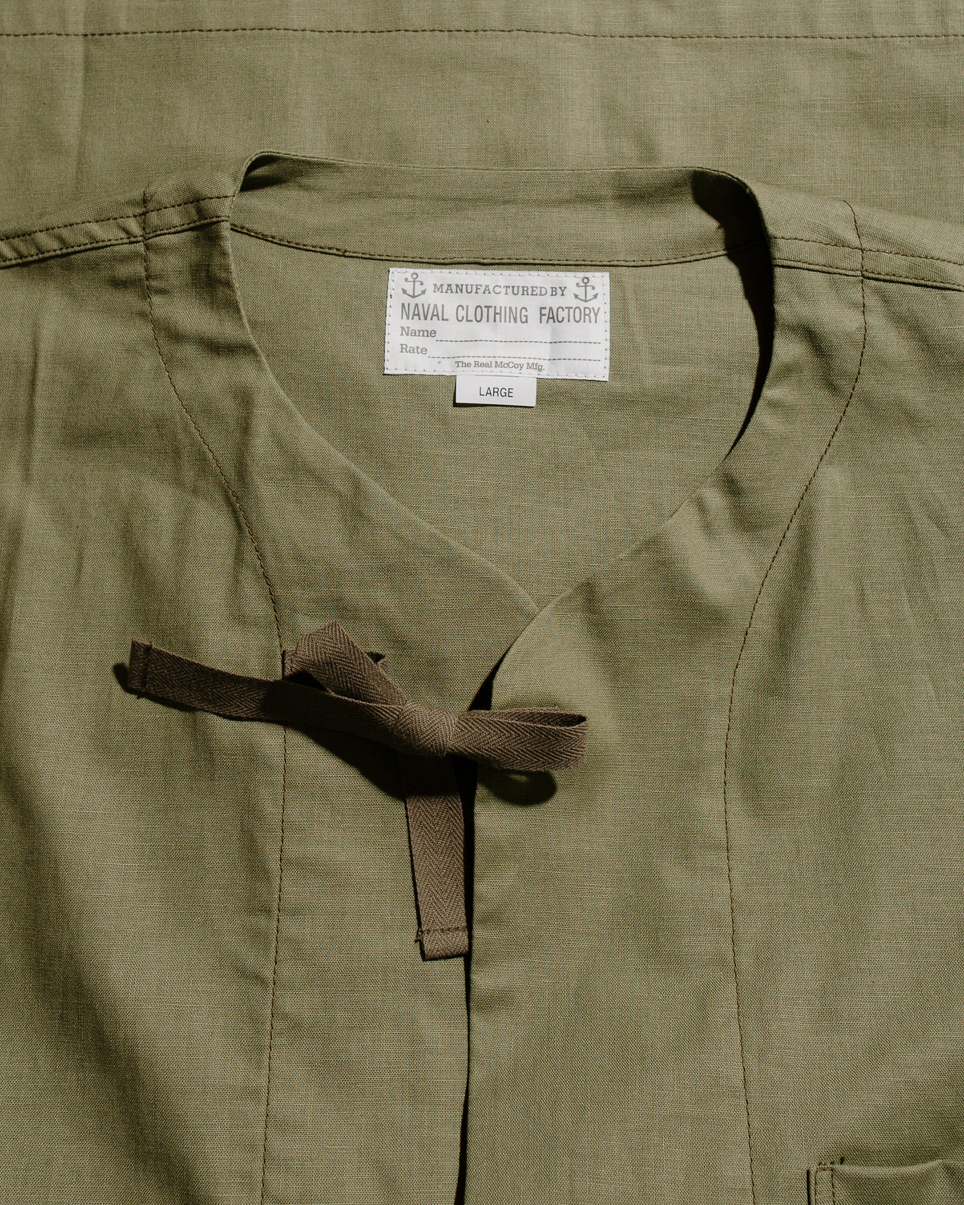 lost & found The Real McCoy's The Real McCoy's MS25008 USN Medical Department Sleeping Shirt Olive