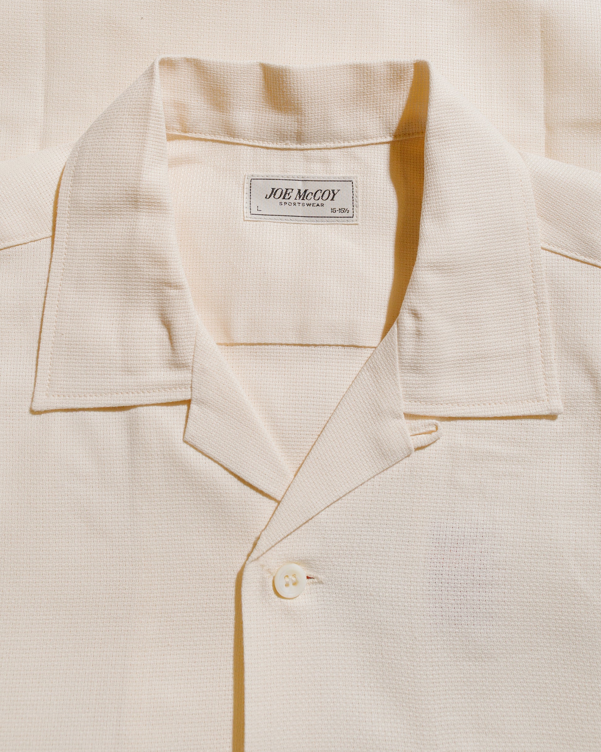 lost & found The Real McCoy's The Real McCoy's MS25010 Joe McCoy Panama Shirt L/S Milk