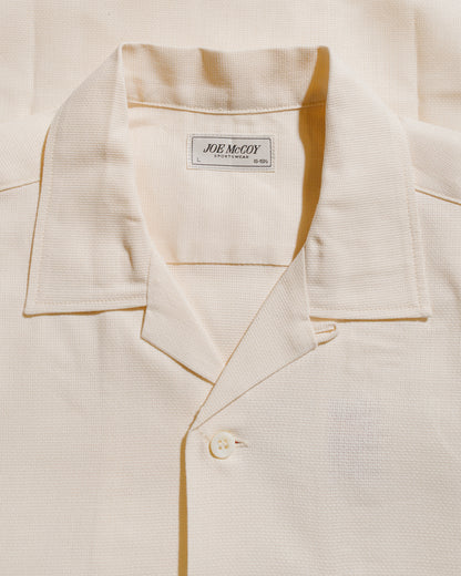 lost & found The Real McCoy's The Real McCoy's MS25010 Joe McCoy Panama Shirt L/S Milk