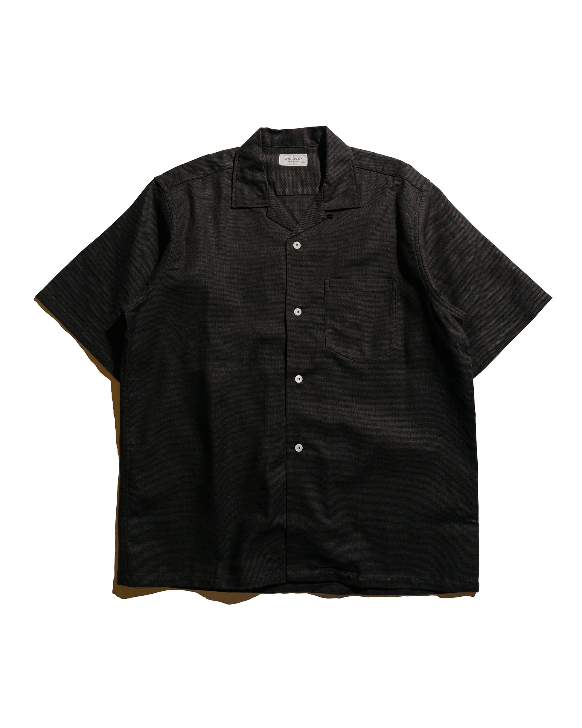 lost & found The Real McCoy's The Real McCoy's MS25011 Joe McCoy Panama Shirt S/S Black