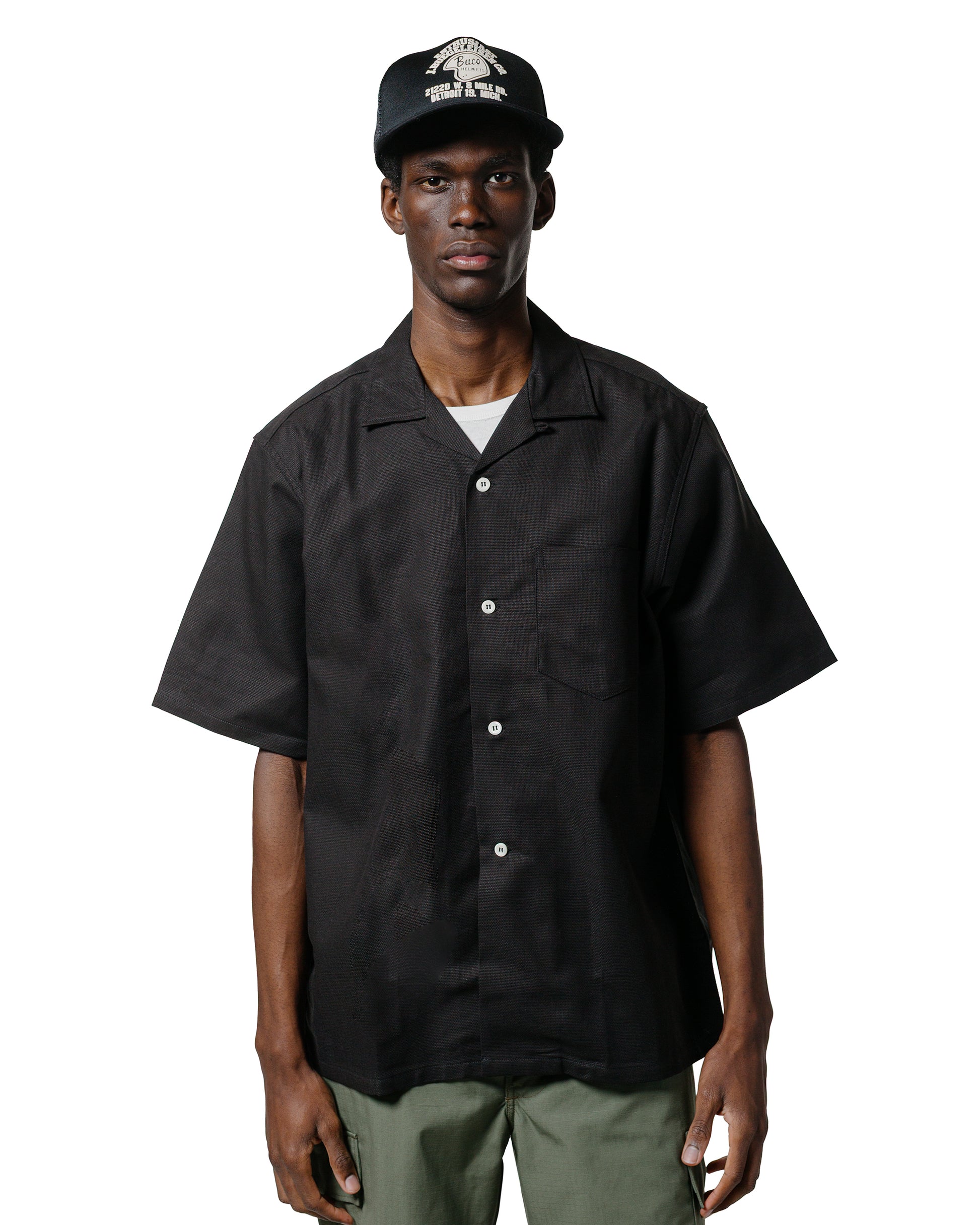 lost & found The Real McCoy's The Real McCoy's MS25011 Joe McCoy Panama Shirt S/S Black