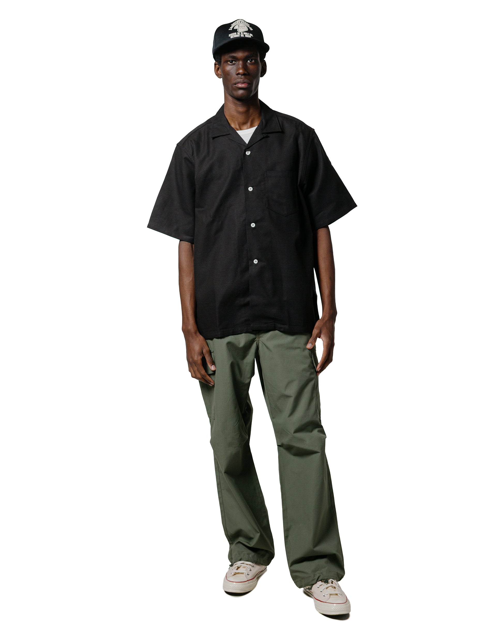 lost & found The Real McCoy's The Real McCoy's MS25011 Joe McCoy Panama Shirt S/S Black