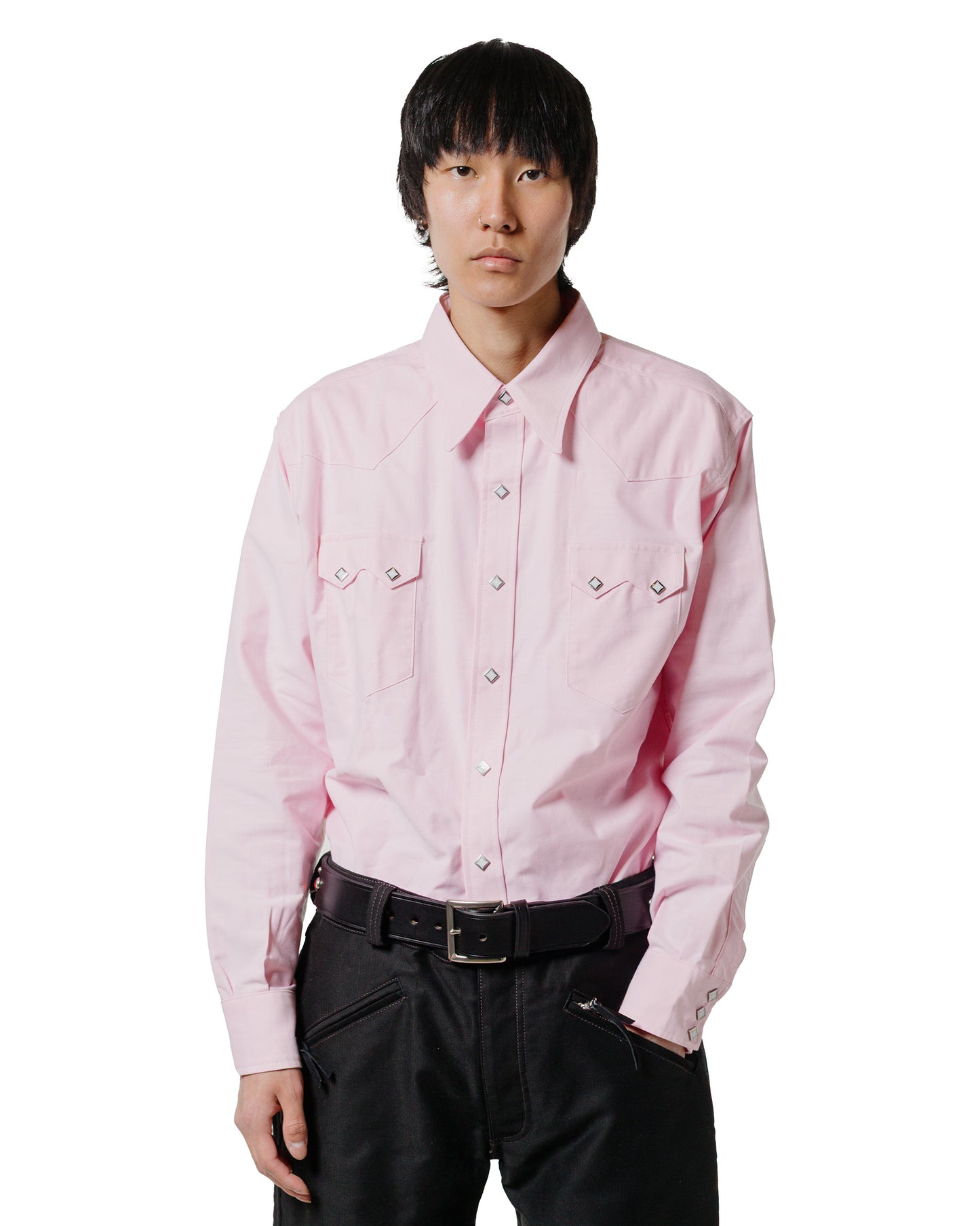lost & found The Real McCoy's The Real McCoy's MS25012 Oxford Western Shirt / Sawtooth Pink