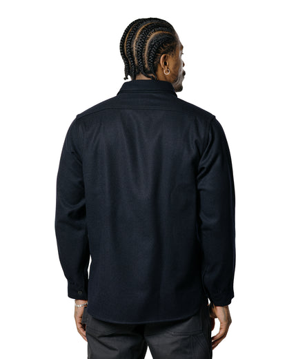 lost & found The Real McCoy's The Real McCoy's MS25101 U.S.N. Wool Blue Flannel Shirt Navy