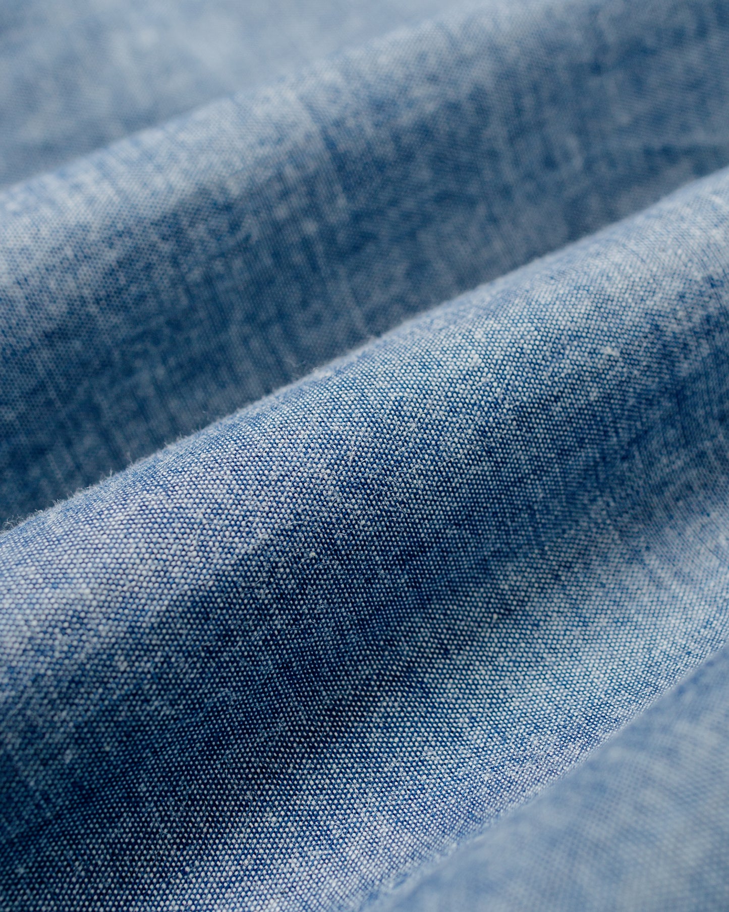 lost & found The Real McCoy's The Real McCoy's MS25104 8HU Chambray Serviceman Work Shirt Light Blue
