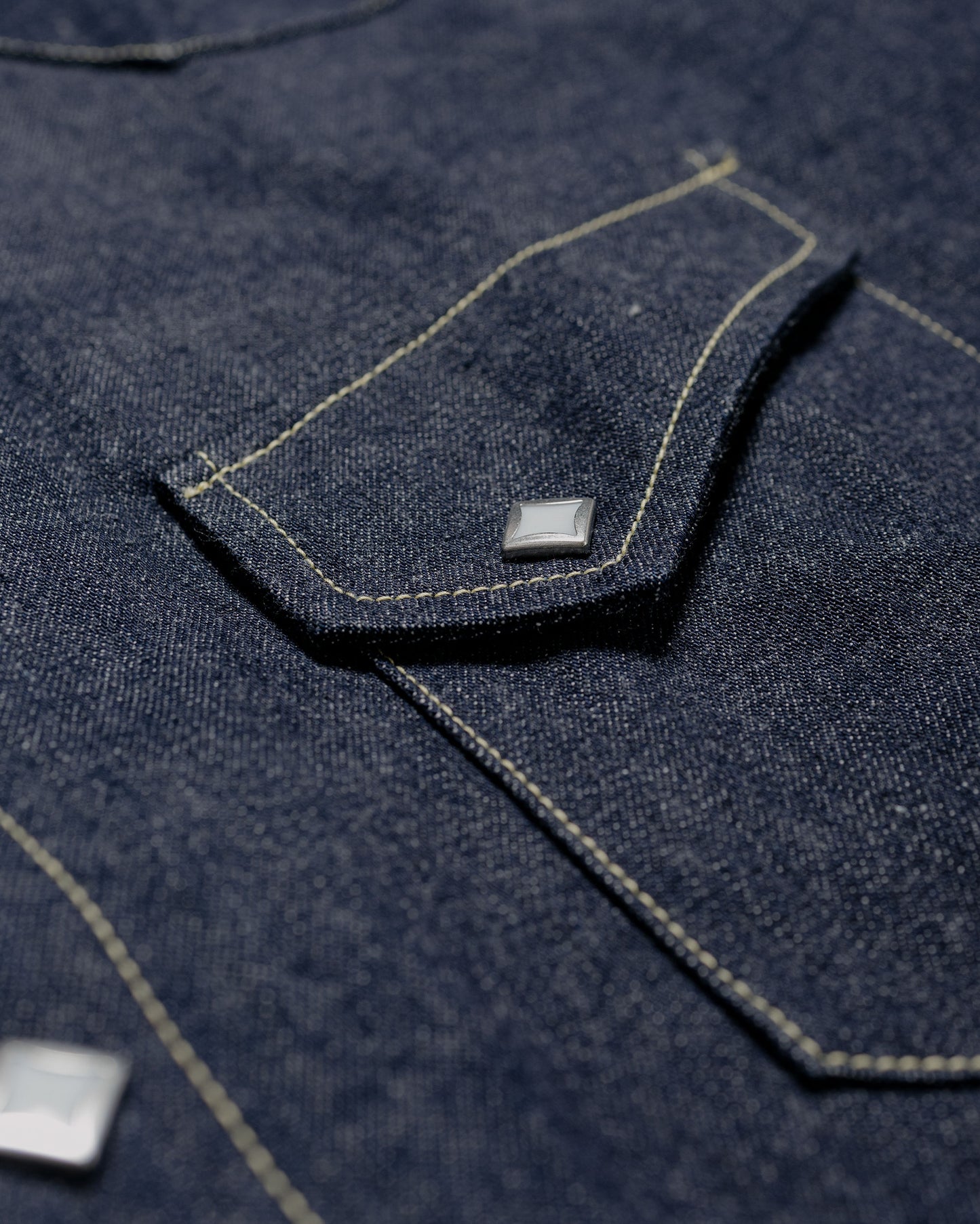 The Real McCoy's MS25107 Denim Western Shirt / Ridge Slant Indigo