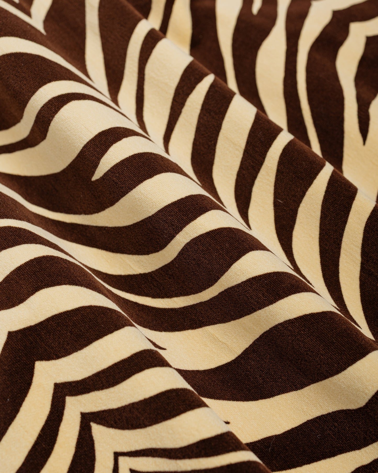 lost & found The Real McCoy's The Real McCoy's MS25108 Printed Velour Open-Collar Shirt Zebra Print