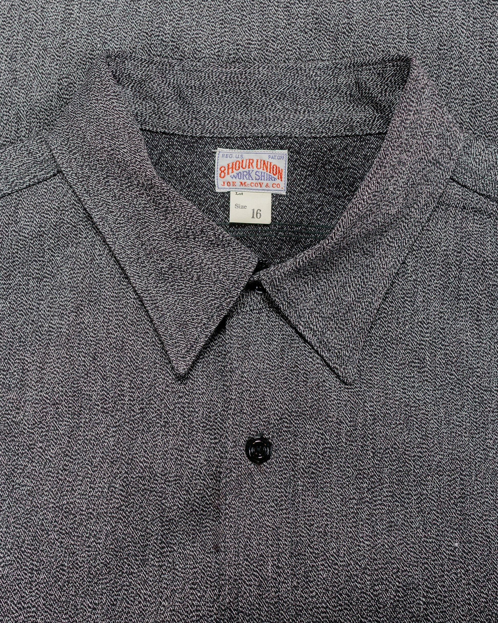 lost & found The Real McCoy's The Real McCoy's MS25109 8HU Cigarette Pocket Mock-Twist Chambray Work Shirt Black