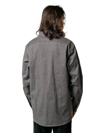 lost & found The Real McCoy's The Real McCoy's MS25109 8HU Cigarette Pocket Mock-Twist Chambray Work Shirt Black