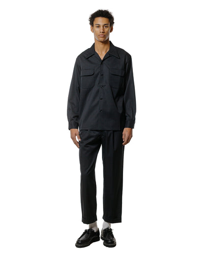 lost & found The Real McCoy's The Real McCoy's MS25110 Open-Collar Wool Shirt Charcoal