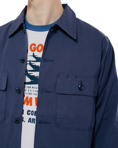 lost & found The Real McCoy's The Real McCoy's MS26003 Shirt, Man's, Missile Combat Crew Blue