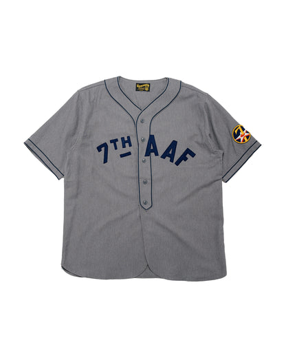 The Real McCoy's MS26006 Baseball Uniform Shirt / 7th AAF Gray