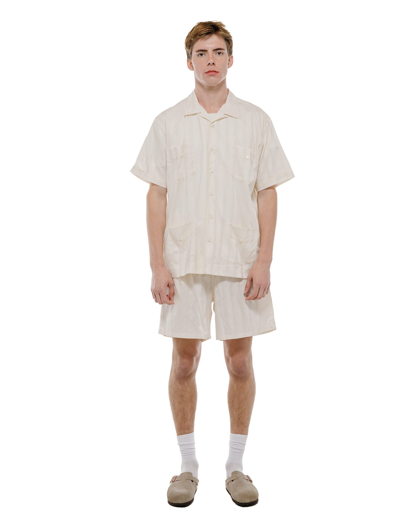 The Real McCoy's MS26007 Joe McCoy Cuban Shirt S/S Ecru